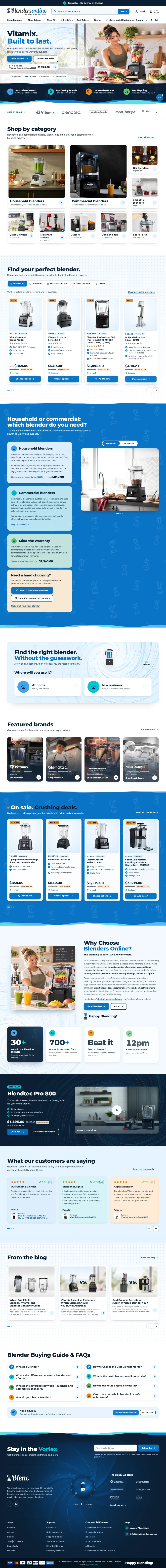 The full Blenders Online home page